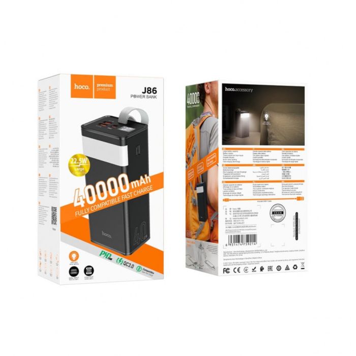Hoco J86 Powermaster 22.5W fully compatible power bank(40000 mAh)
