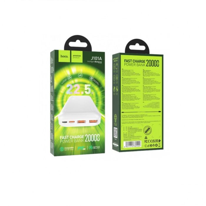 Hoco J101A Astute 22.5W fully compatible 20000 mAh White (6931474782502)