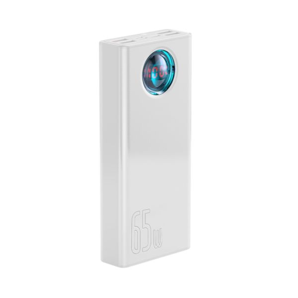 Зовнішній акумулятор Powerbank Baseus Amblight Digital Display 65W 30000mAh* (white)