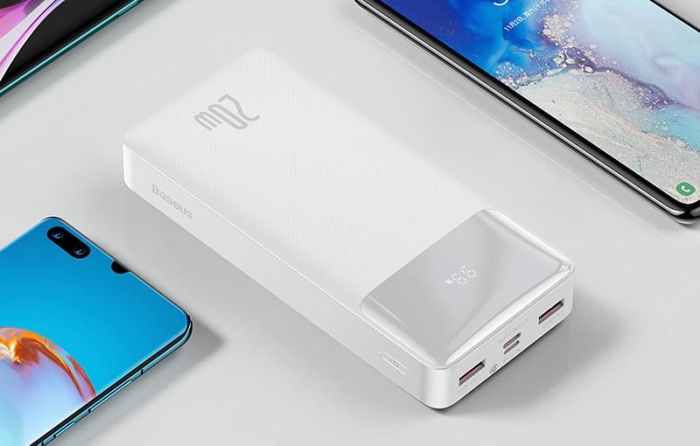 Baseus Bipow Digital Display 15W 30000 mAh White (PPDML-K02)