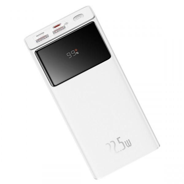Baseus Star-Lord Digital Display 30000 mAh 22.5W 2xUSB/Type-C/microUSB швидка зарядка білий (PPXJ080102)