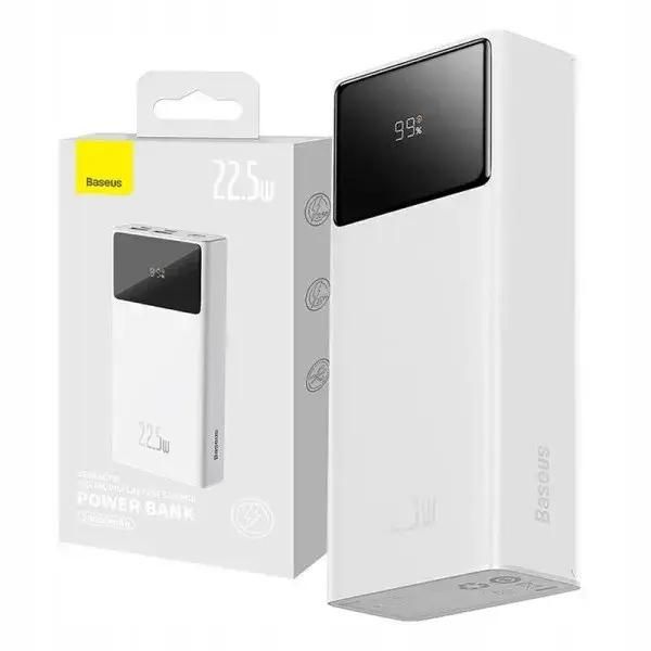 Baseus Star-Lord Digital Display 30000 mAh 22.5W 2xUSB/Type-C/microUSB швидка зарядка білий (PPXJ080102)
