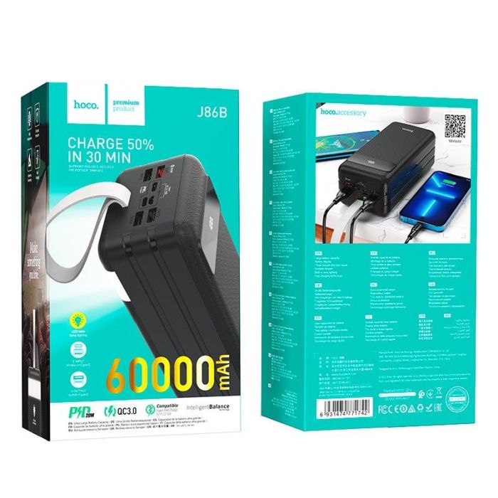 Hoco J86B Electric fully compatible 60000 mAh чорний