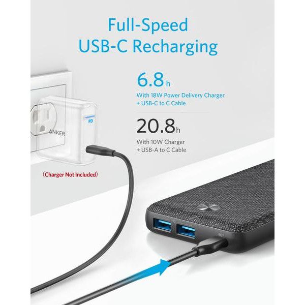 Anker PowerCore III Sense 20000 mAh 20W PD Black (A1365G11)