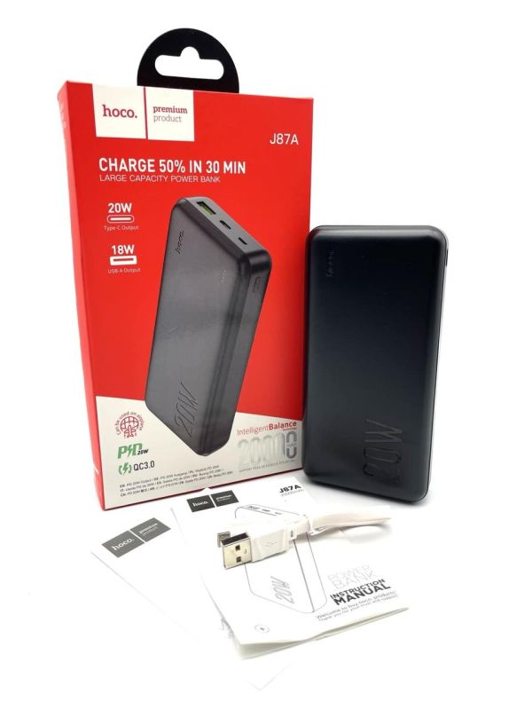 Hoco J87A Tacker PD20W+QC3.0 20000 mAh