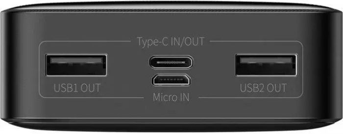 Baseus Bipow PPDML-J01 20000 mAh, 2USB, Type-C, 3A, 15W, QC, чорне S