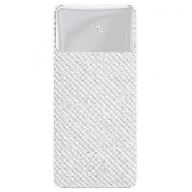 Baseus Bipow PPDML-N02 30000 mAh, 2USB, Type-C, PD, QC, 20W, 3A, білий S