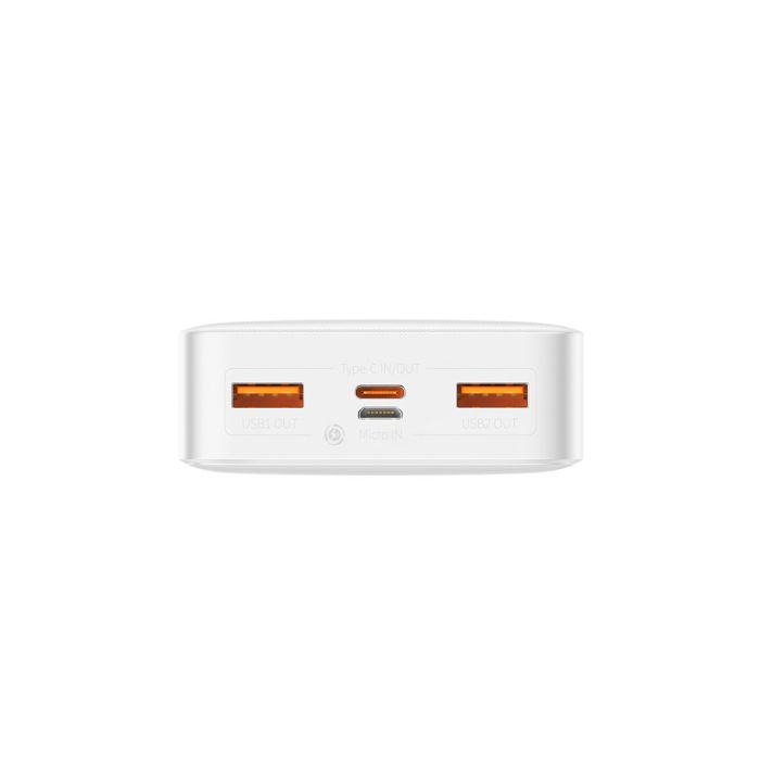 Baseus Bipow 20000 mAh, PD/20W, QC3.0/USB-C, 2USB-A/3A(max.), white (PPDML-M02)