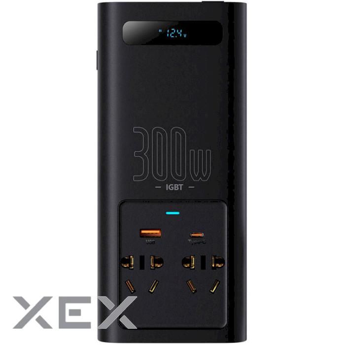 Baseus IGBT автомобільний інвертор Power Inverter 300W 220V CN/EU 12V/220V 300W (CGNB010101)