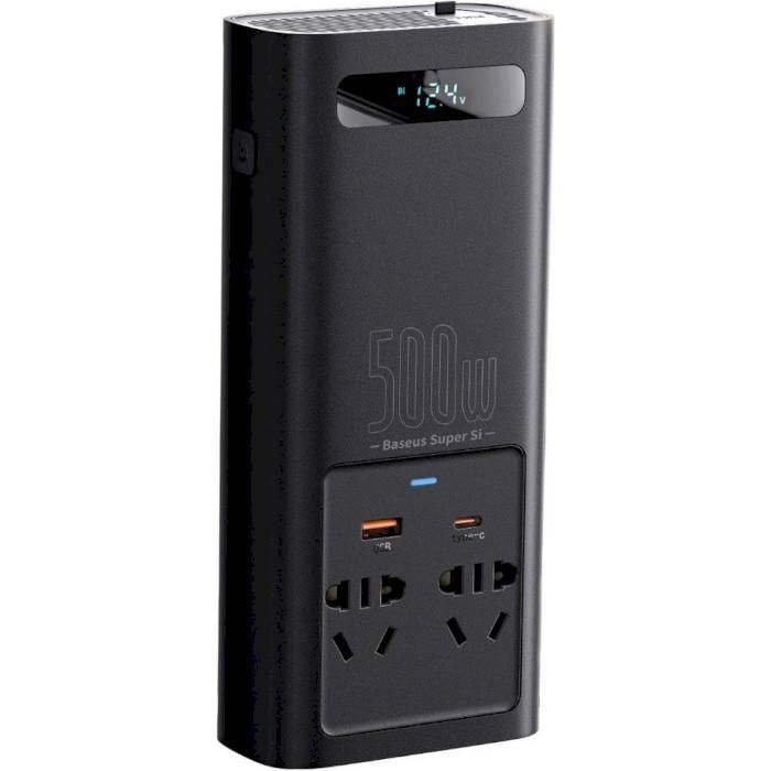 Baseus Super Si автомобільний інвертор 12V/220V  Power Inverter 500W 220V CN/EU (CGNB000101)
