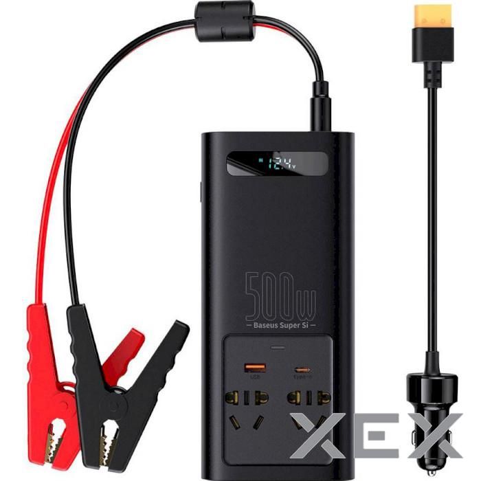 Baseus Super Si автомобільний інвертор 12V/220V  Power Inverter 500W 220V CN/EU (CGNB000101)