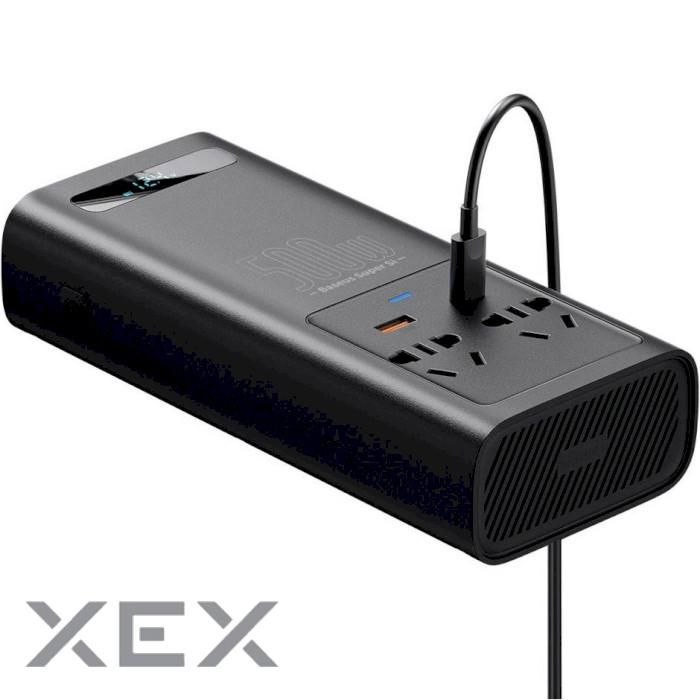 Baseus Super Si автомобільний інвертор 12V/220V  Power Inverter 500W 220V CN/EU (CGNB000101)