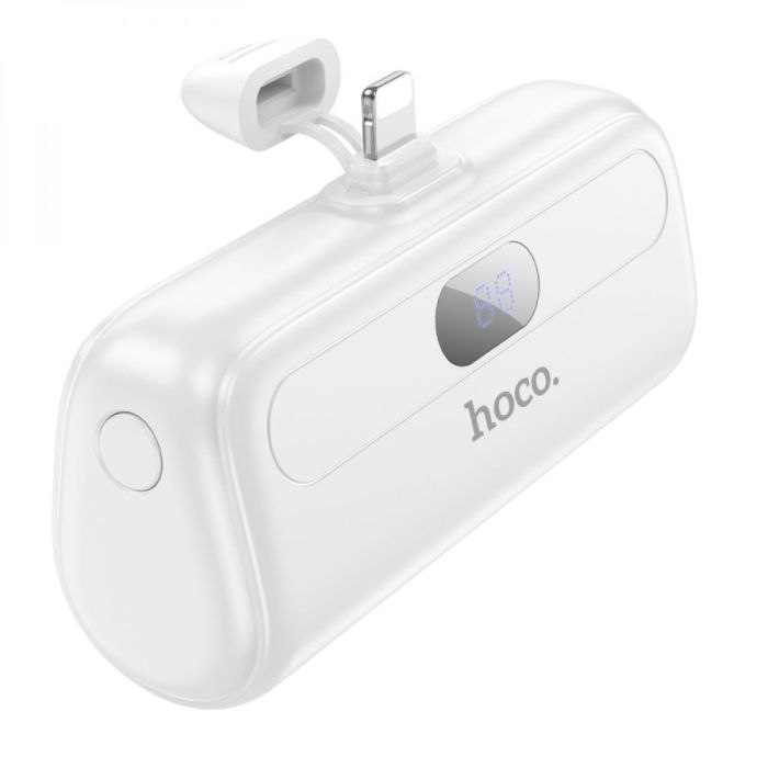 Hoco J116 Pocket із цифровим дисплеєм iP 5000 mAh USB/Type C White
