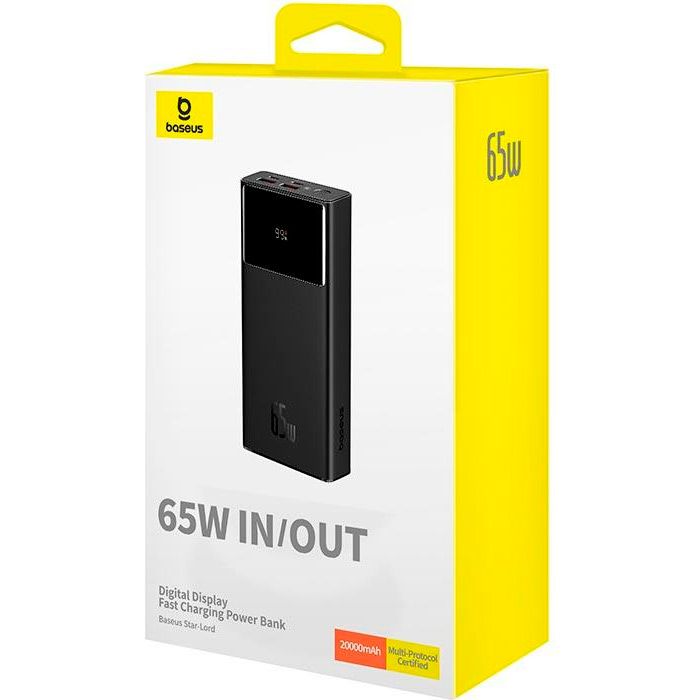 Baseus Star-Lord Digital Display 65W 20000 mAh Black (P10022906113-00) [101248]