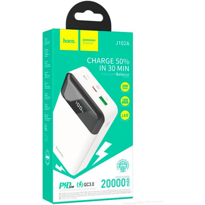 Hoco J102A Cool Figure 20000 mAh 20W White [101279]