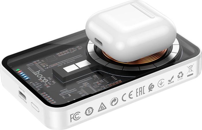 Hoco Q10 Transparent MagSafe 5000 mAh 20W White (775948) [101296]