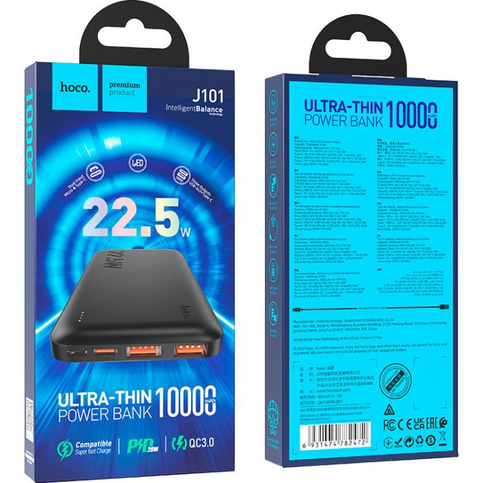 Hoco J101 Astute 10000 mAh 22.5W Black [101317]