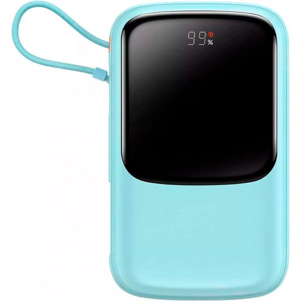 Зовнішній акумулятор Baseus Qpow Digital Display 10000mAh 15W Blue (PPQD050103) [101235]
