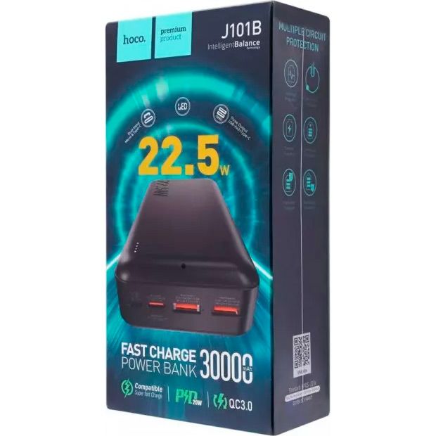 Hoco J101B Astute 30000 mAh 22.5W Black [101150]