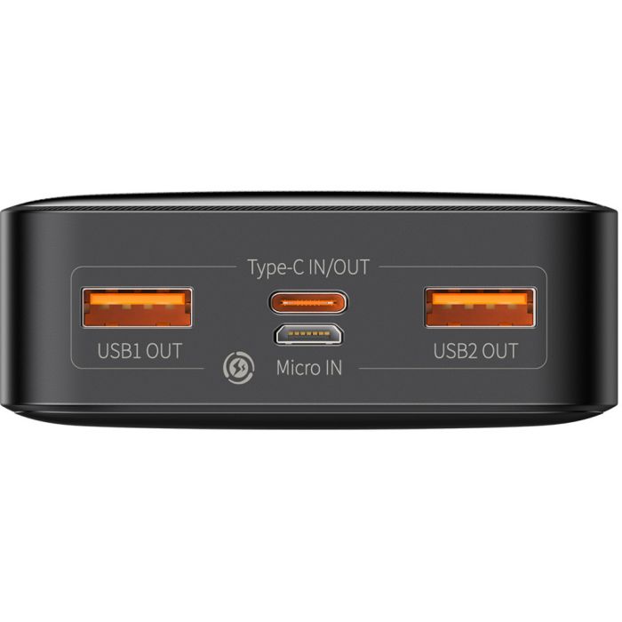 Baseus Bipow 20000 mAh, PD/20W, QC3.0/USB-C, 2USB-A/3A(max.), black (PPDML-M01)