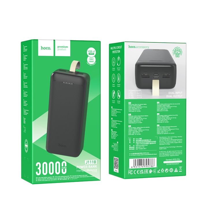 Hoco J111B Smart charge (30000 mAh) Black