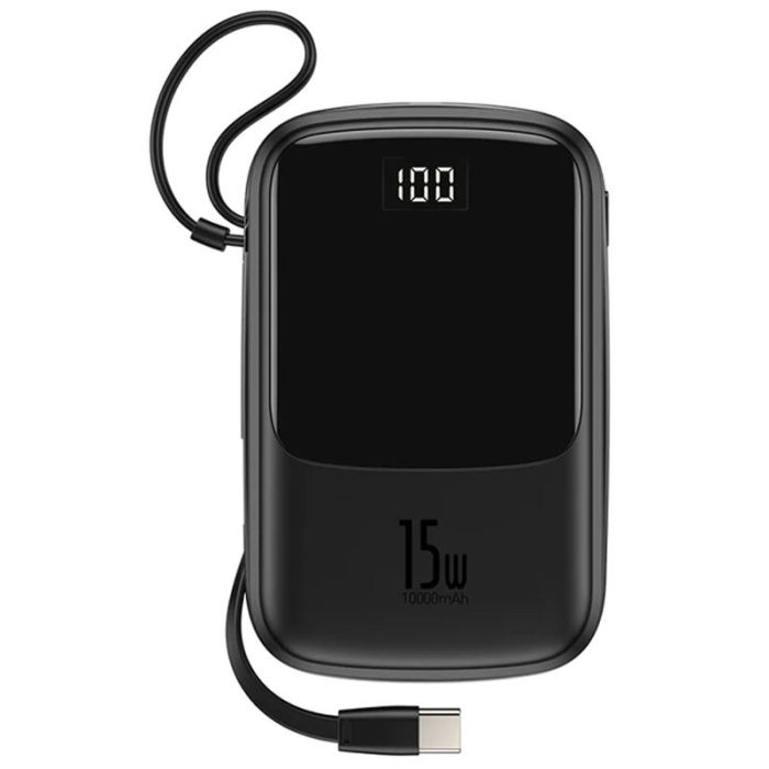 Baseus Q pow Digital Display 3A 10000 mAh (With Type-C) (PPQD-B02I) Чорний