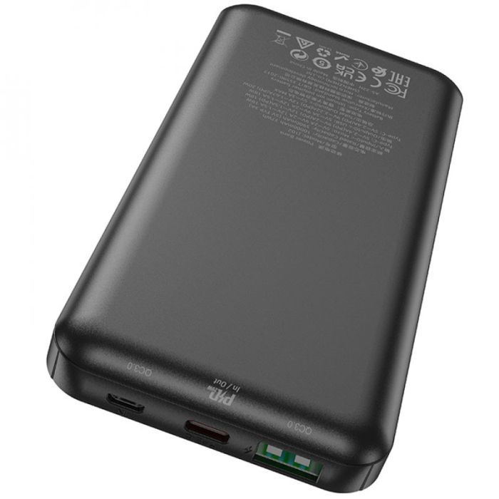 Hoco J102 Cool figure PD20W+QC3.0 10000 mAh Black