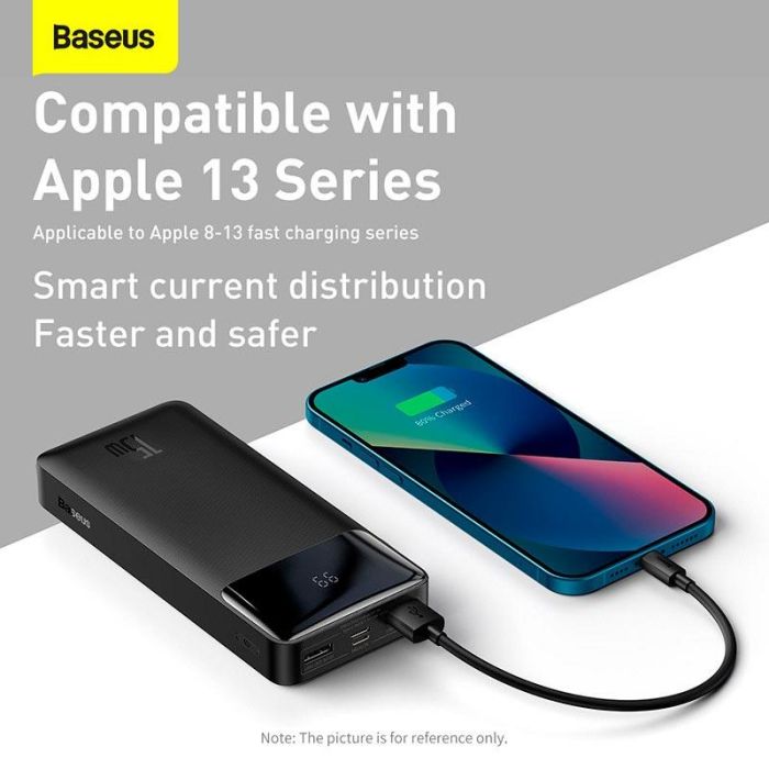 Baseus Bipow Digital Display Overseas 20000 mAh 15W (PPBD050101) чорний