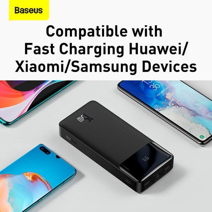 Baseus Bipow Digital Display Overseas 20000 mAh 15W (PPBD050101) чорний