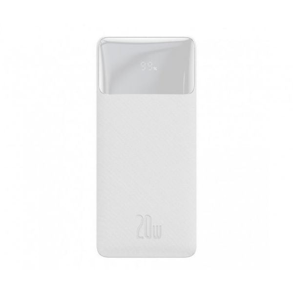 Зовнішній аккумулятор Power Bank Baseus Bipow Digital Display 20W (20000mAh) Білий