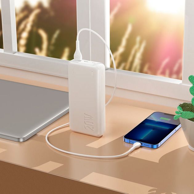 Hoco J87A 20000 mAh PD20W+QC3.0 (22.5W) Білий