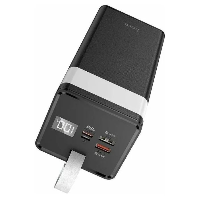 Hoco J86A-50000 mAh потужний 2 USB, USB-C, Micro-USB/Type-C, із ліхтарем, швидка зарядка Quick Charge Чорний