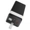 Hoco 40000 mAh потужний 2 USB, USB-C, Micro-USB/Type-C, із ліхтарем, швидка зарядка Quick Charge Чорний