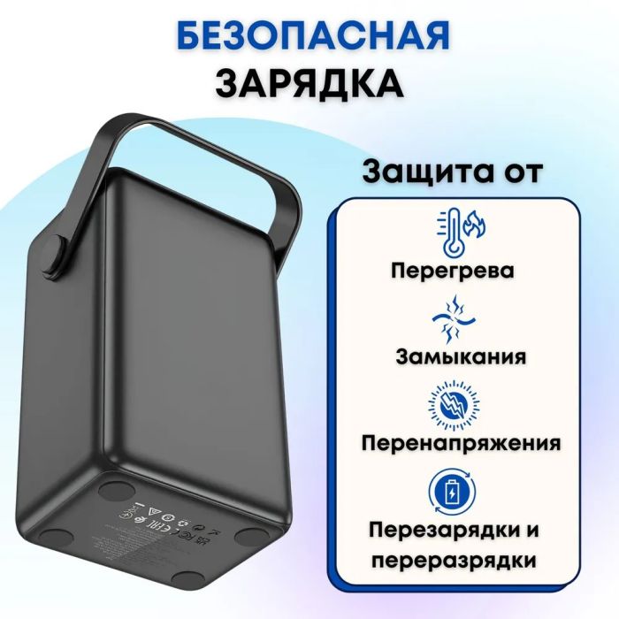 Hoco J110A 60000 mAh повербанк, power bankс 5 виходами, швидкої зарядки та потужним ліхтарем