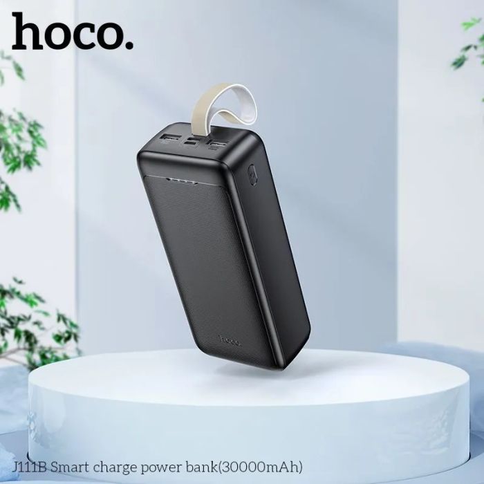 Hoco J111B-30000 mAh потужний 2 USB, Micro-USB/Type-C Чорний