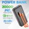 Hoco J119A-20000 mAh Швидка зарядка(З двома кабелями Lightning, Type-C та двома виходами USB , Type-C) Чорний