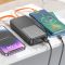 Hoco J119A-20000 mAh Швидка зарядка(З двома кабелями Lightning, Type-C та двома виходами USB , Type-C) Чорний