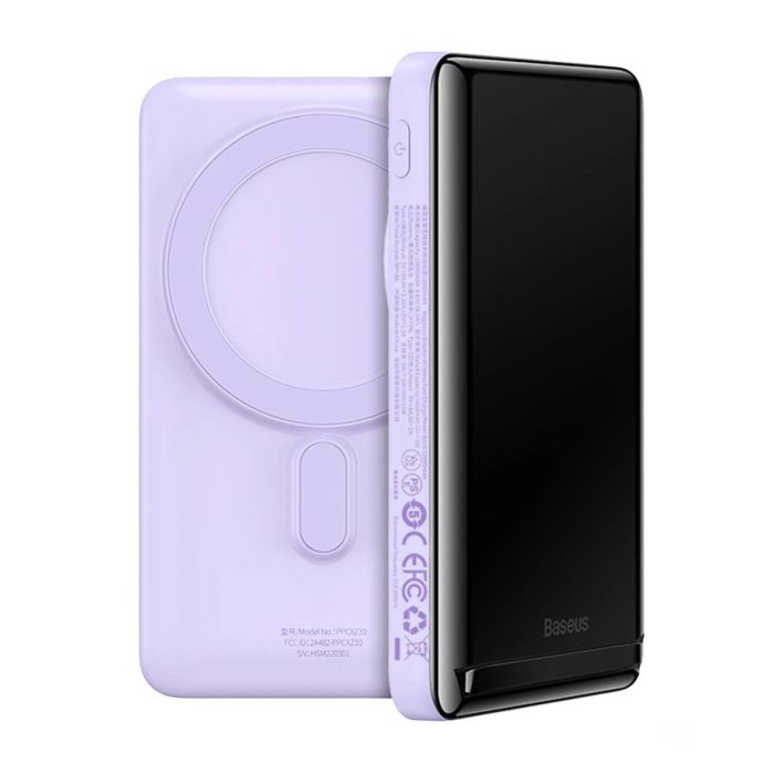 Baseus Magnetic Bracket 10000 mAh 20W (Qi 15W) (PPCX080005) Purle