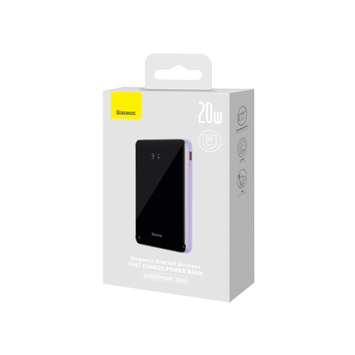 Baseus Magnetic Bracket 10000 mAh 20W (Qi 15W) (PPCX080005) Purle