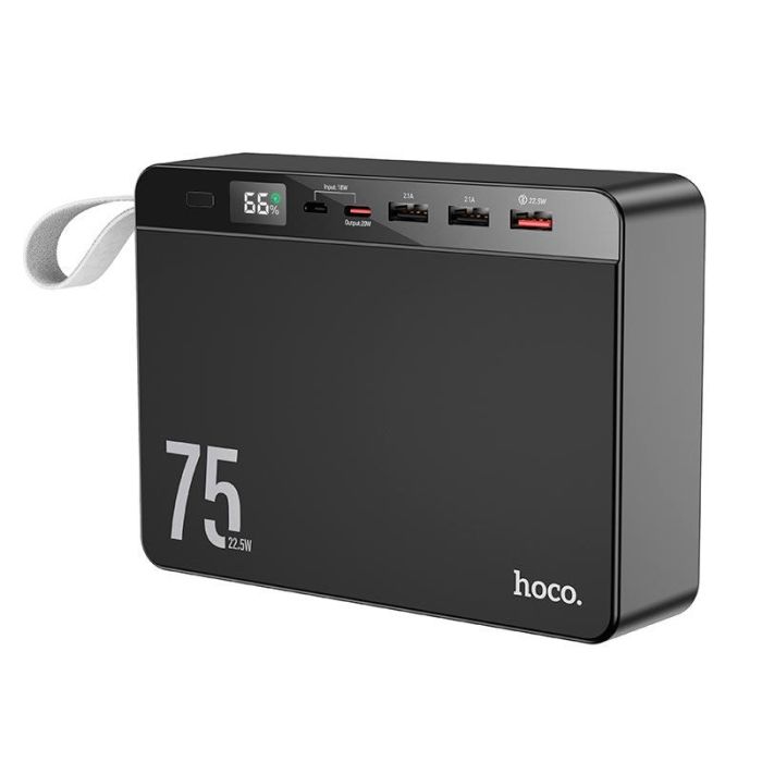 Hoco 75000mAh22.5W PD/QC3.0 3USB/Type-C Powerbank Overlord J94 Black (J94)