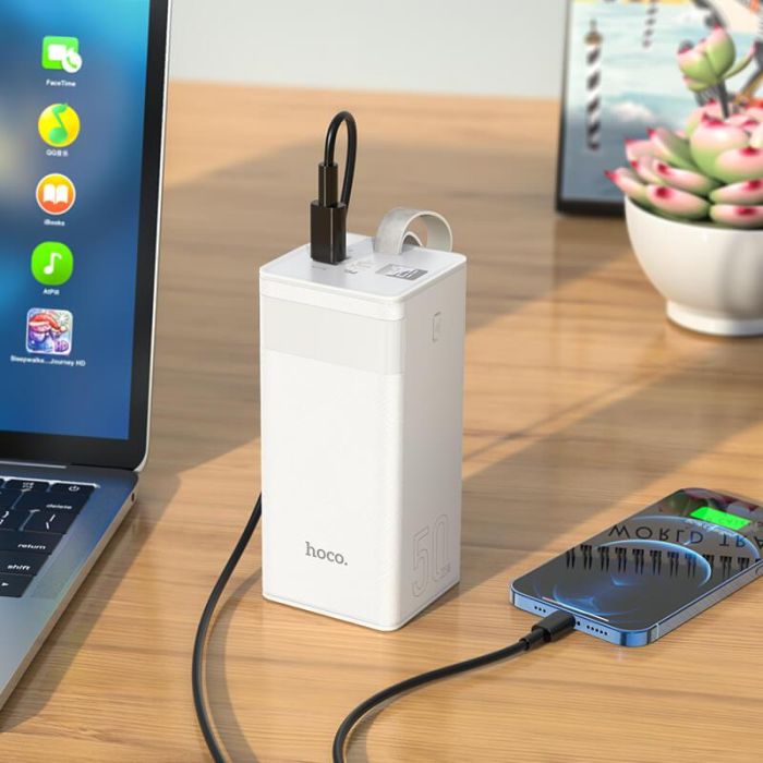 Hoco Powermaster 50000 mAh J86A 5A 22.5W біла 6931474759238
