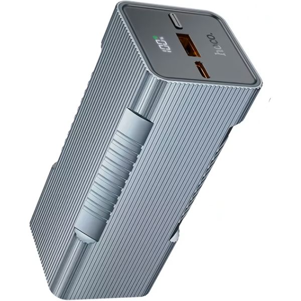 Зовнішній акумулятор Hoco Q15 Flashlight 10000mAh 22.5W Metal Gray [101322]