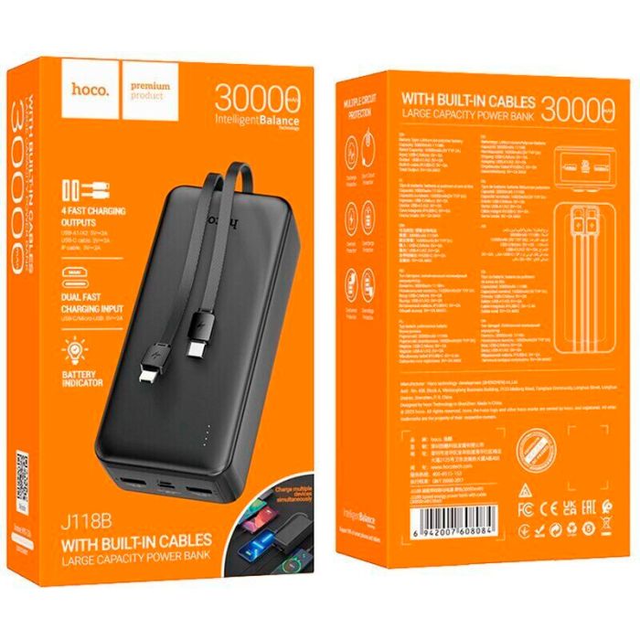 Hoco J118B Speed energy 30000 mAh 20W Black [101148]