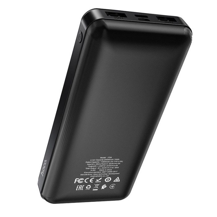 Hoco Easy travel J72A 20000 mAh | 2USB/1Type-C, 2A | Black