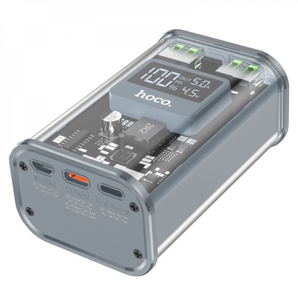 Повербанк Power Bank 10000 mAh 22.5W Hoco J105 Grey