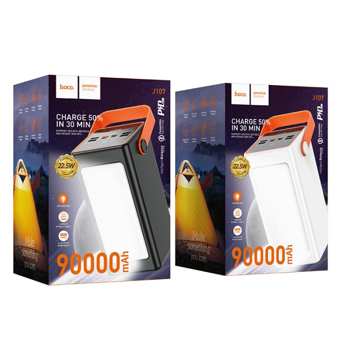 Hoco J107 Super 22.5W universal power bank(90000 mAh) Black