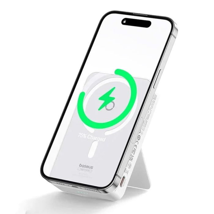 Baseus MagPro Magnetic Bracket 20W с БЗП5000 mAh (PPCXZ05) White