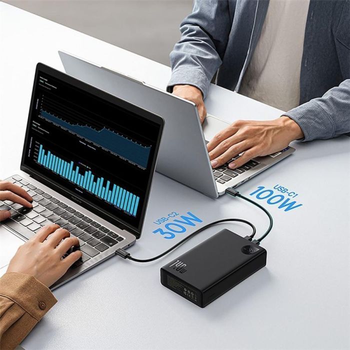 Baseus Adaman Digital Display | 24000 mAh, 140W, PD/QC| Чорний