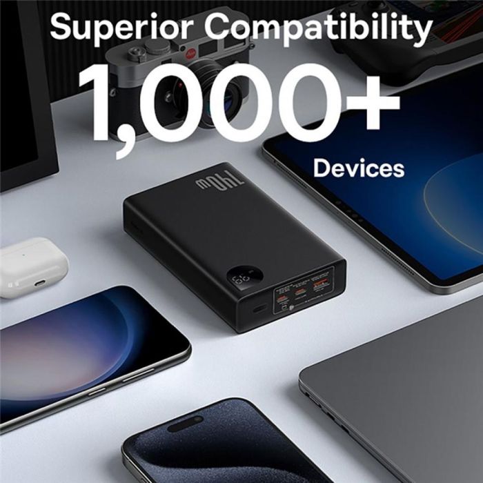 Baseus Adaman Digital Display | 24000 mAh, 140W, PD/QC| Чорний