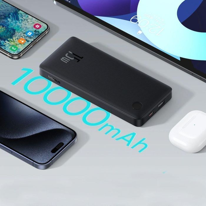 Baseus Airpow Lite 10000 mAh USB + Type-C 15 Вт Білий